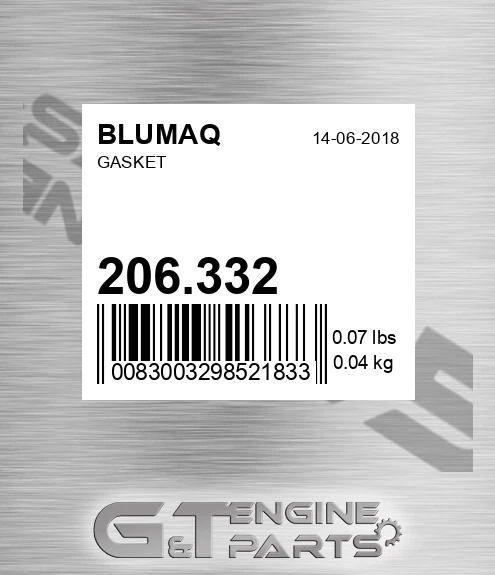 206.332 Gasket for BLUMAQ