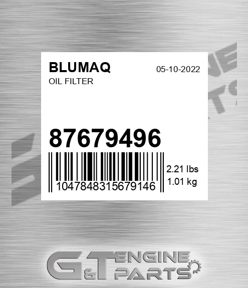 87679496 BLUMAQ Oil Filter