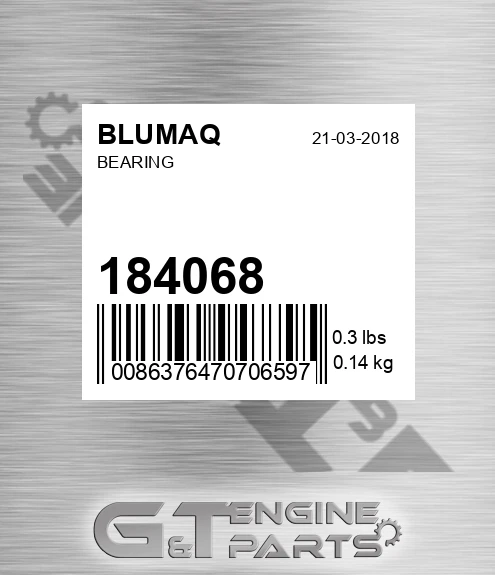 184068 Bearing for BLUMAQ