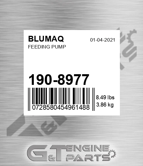 190-8977 Feeding Pump for BLUMAQ