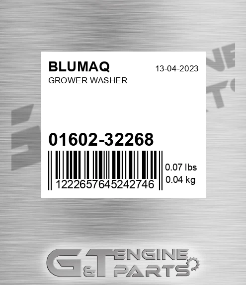 01602-32268 Grower Washer for BLUMAQ