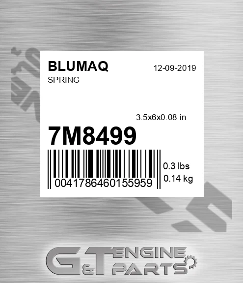 7M-8499 Spring for BLUMAQ