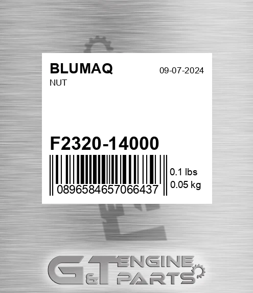 F2320-14000 Nut for BLUMAQ