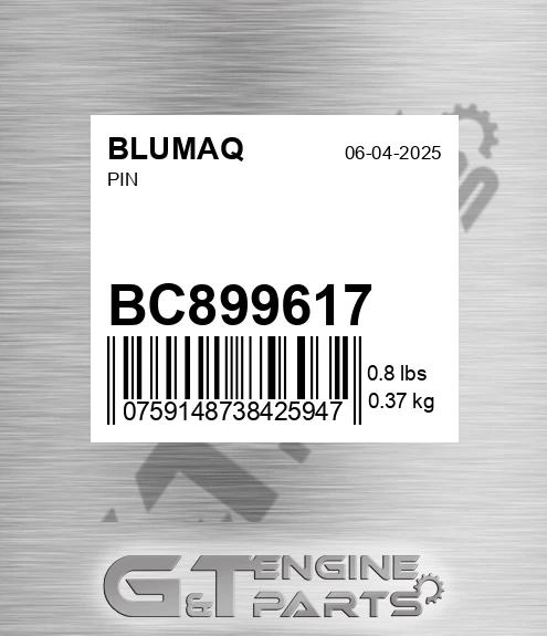 BC89961.7 Pin for BLUMAQ