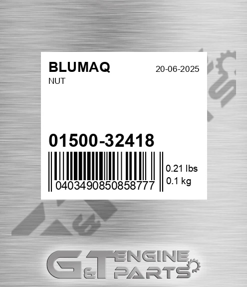 01500-32418 Nut for BLUMAQ