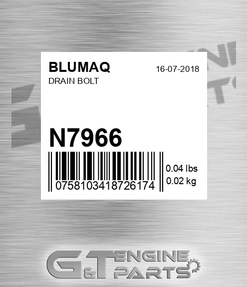 N7966 Drain Bolt