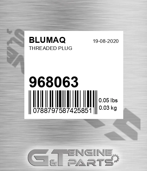 968063 BLUMAQ Threaded Plug