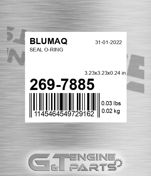 269-7885 Seal O-ring for BLUMAQ