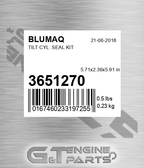 365-1270 Tilt Cyl. Seal Kit for BLUMAQ