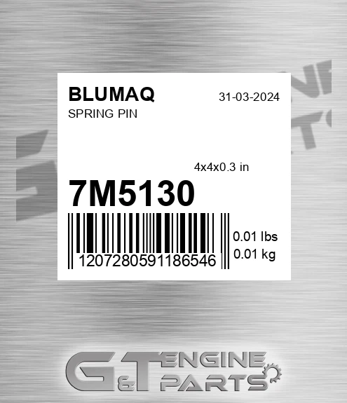 7M-5130 Spring Pin for BLUMAQ