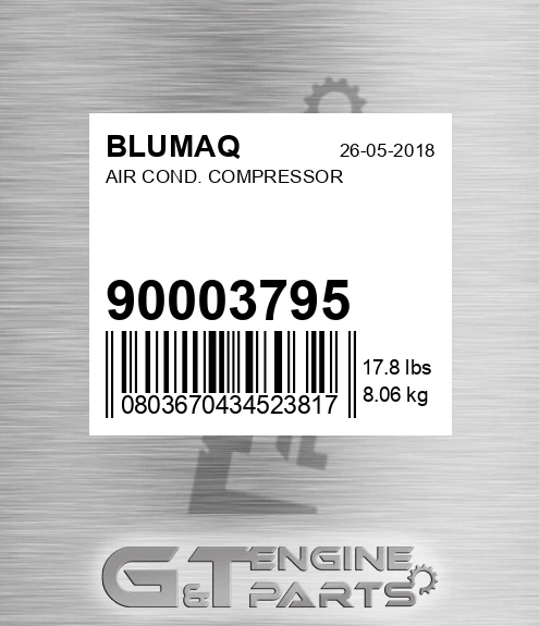 900.03795 Air Cond. Compressor for BLUMAQ