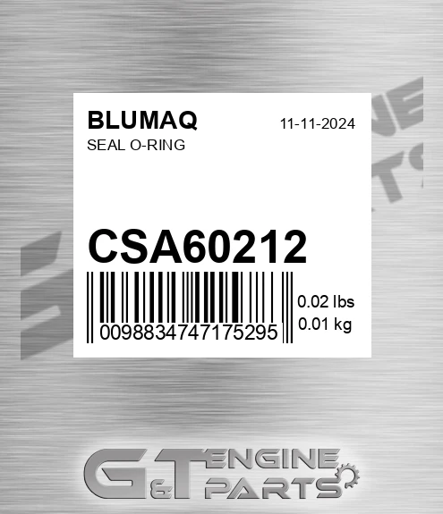CSA60212 Seal O-ring