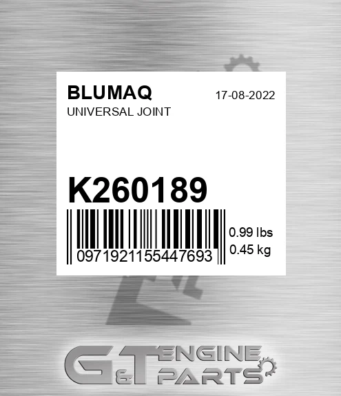 K260189 Universal Joint