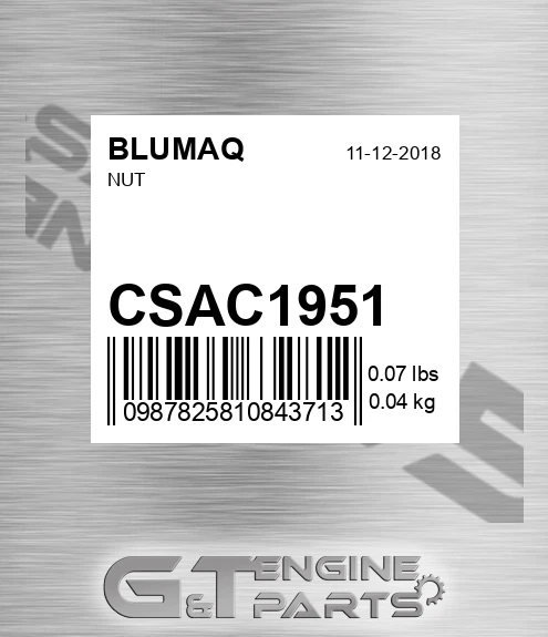 CSAC1951 BLUMAQ Nut