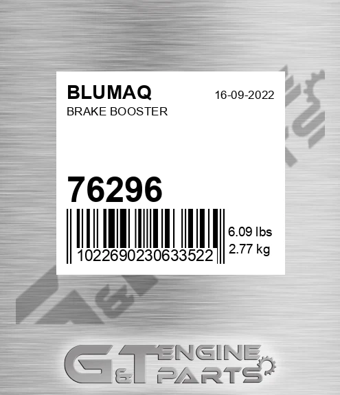 76296 BLUMAQ Brake Booster