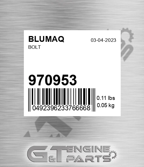 970953 Bolt