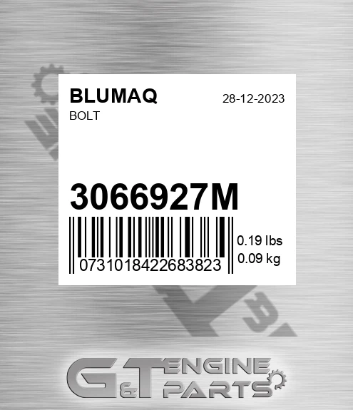 3066927M Bolt for BLUMAQ