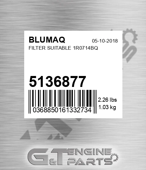5136877 Filter Suitable 1r0714bq