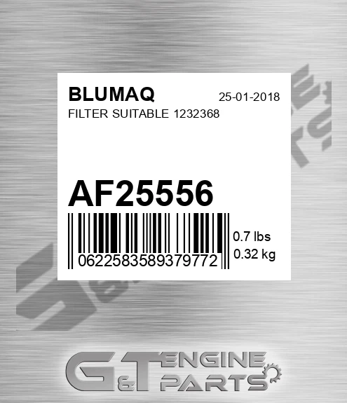 AF25556 Filter Suitable 1232368