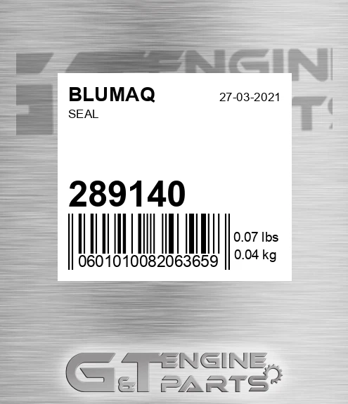 289140 Seal for BLUMAQ