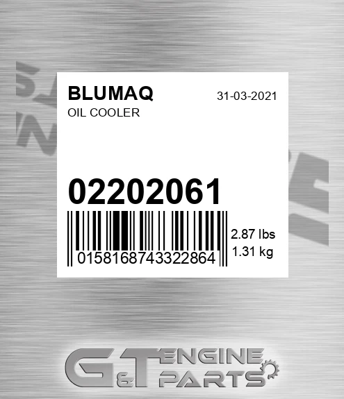 02202061 BLUMAQ Oil Cooler