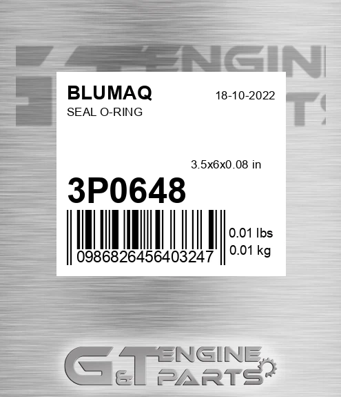 3P-0648 Seal O-ring for BLUMAQ