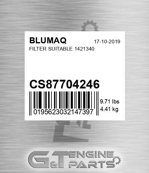 CS87704246 Filter Suitable 1421340