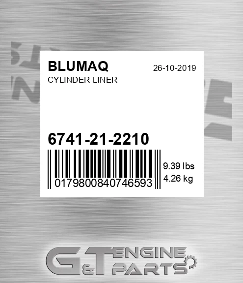 6741-21-2210 Cylinder Liner