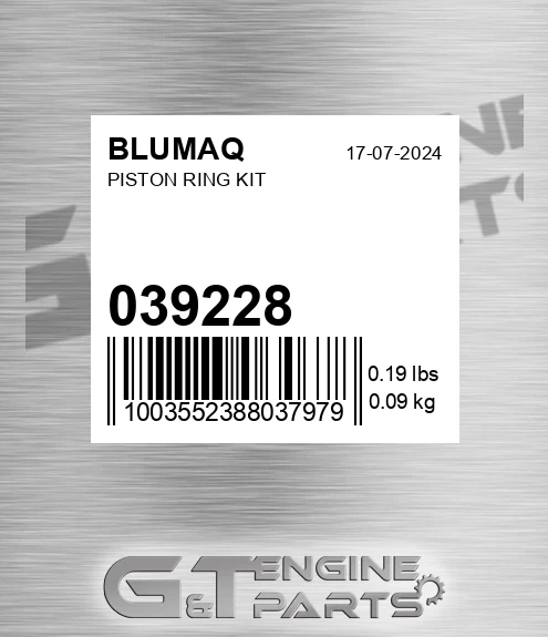 039.228 Piston Ring Kit for BLUMAQ