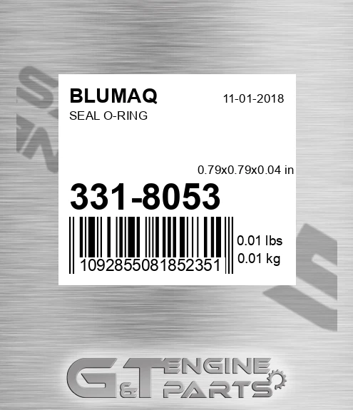 331-8053 Seal O-ring for BLUMAQ