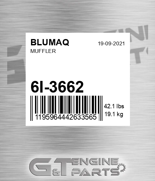 6I-3662 Muffler for BLUMAQ