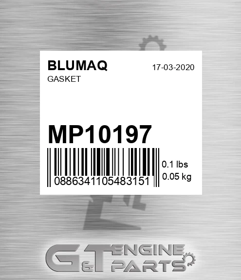 MP10197 Gasket for BLUMAQ