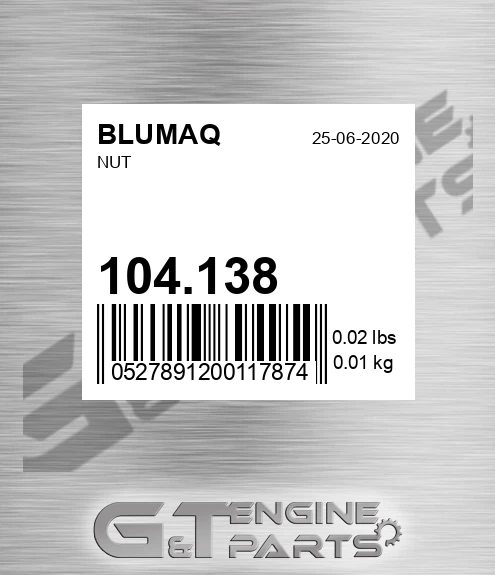 104.138 Nut for BLUMAQ