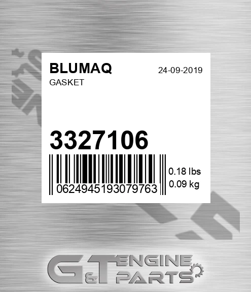 3327106 Gasket for BLUMAQ