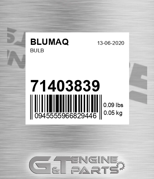 71403839 Bulb for BLUMAQ