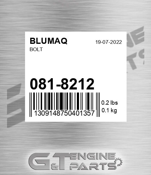 081-8212 Bolt for BLUMAQ