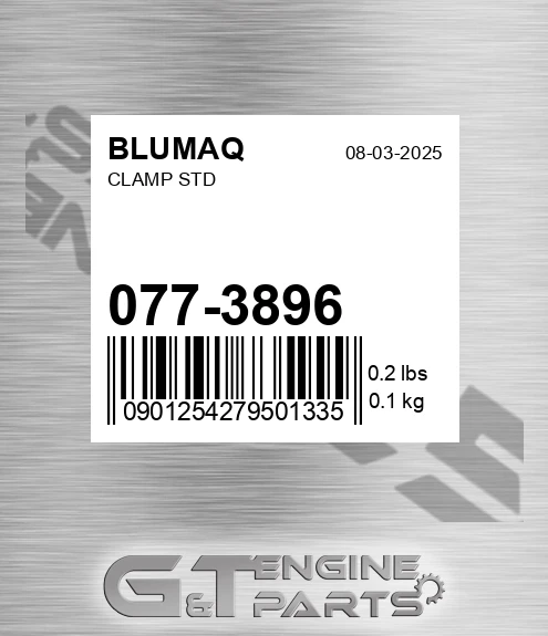 077-3896 Clamp Std for BLUMAQ