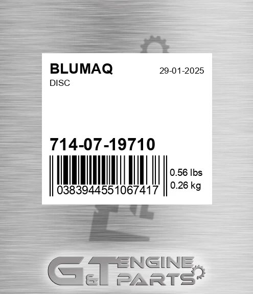 714-07-19710 Disc for BLUMAQ