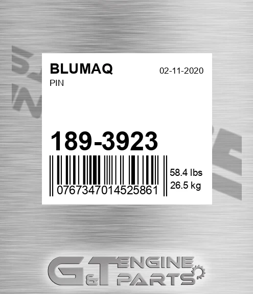 189-3923 Pin for BLUMAQ