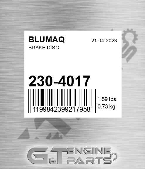 230-4017 Brake Disc for BLUMAQ