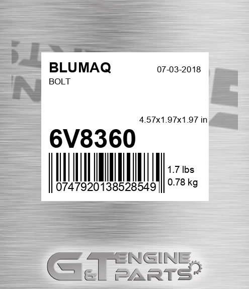 6V-8360 Bolt