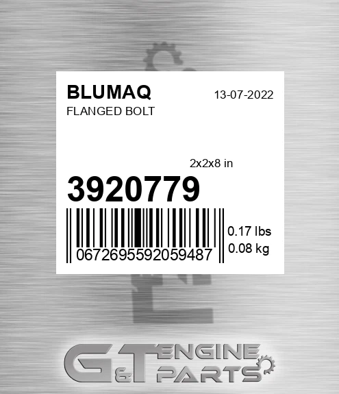 3920779 BLUMAQ Flanged Bolt