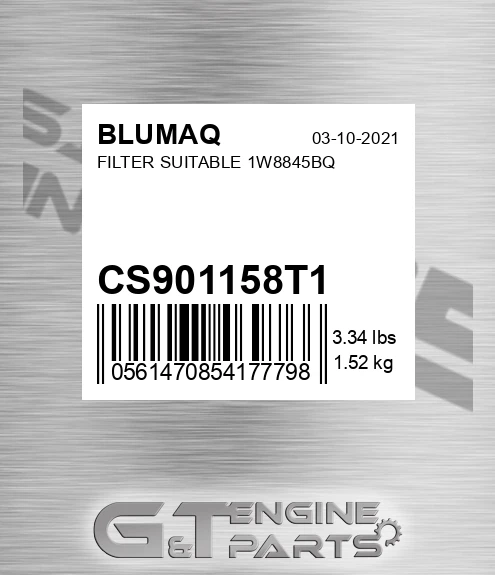 CS901158T1 Filter Suitable 1w8845bq for BLUMAQ