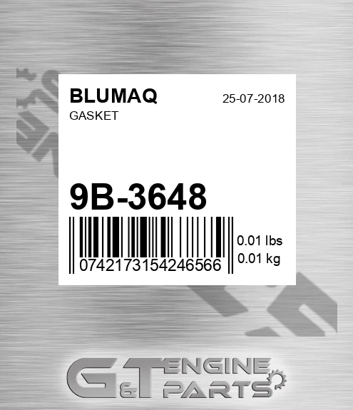 9B-3648 Gasket for BLUMAQ