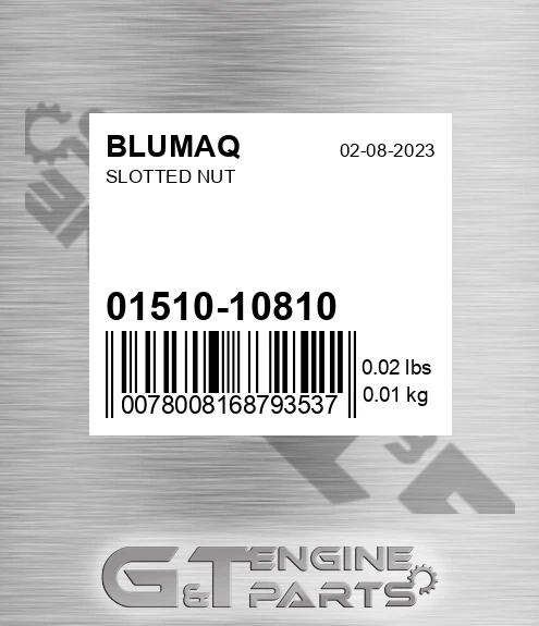 01510-10810 Slotted Nut for BLUMAQ