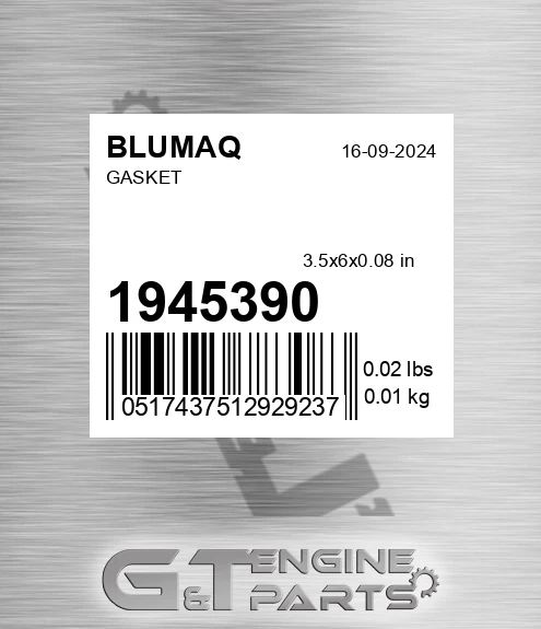 194-5390 Gasket for BLUMAQ