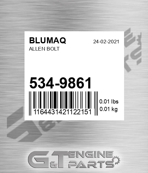534-9861 Allen Bolt for BLUMAQ