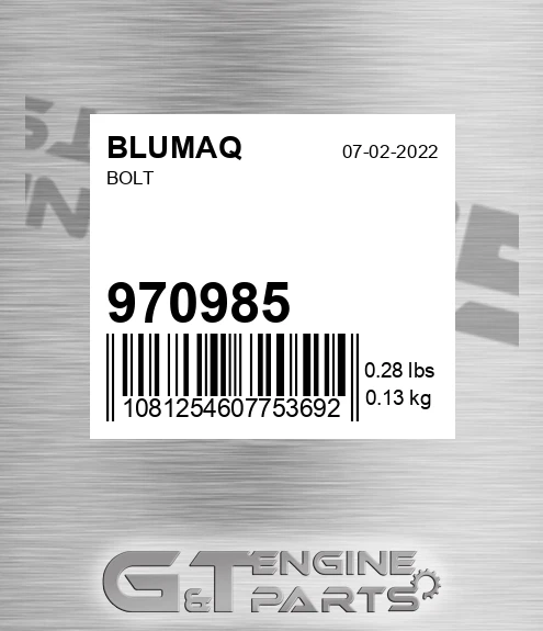 970985 Bolt