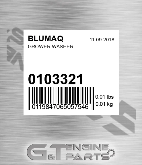 010-3321 Grower Washer for BLUMAQ