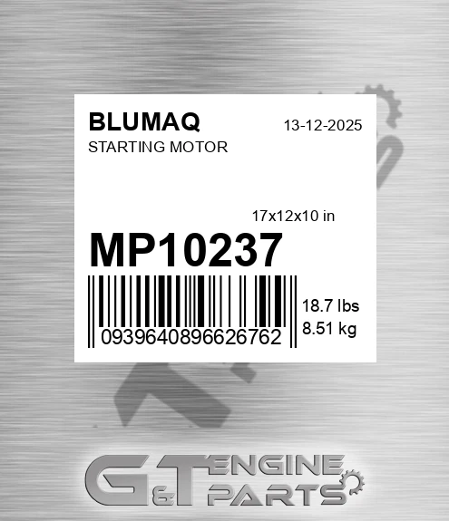 MP10237 BLUMAQ Starting Motor
